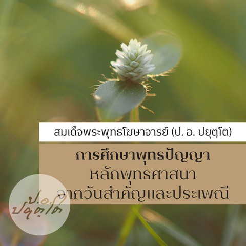 การศึกษาพุทธปัญญา ชุดที่ ๗ หลักพุทธศาสนา จากวันสำคัญ และประเพณี