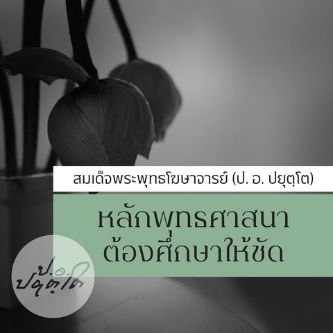 หลักพุทธศาสนา ต้องศึกษาให้ชัด