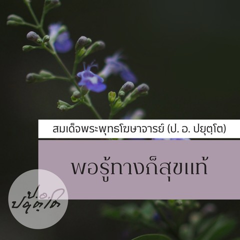 พอรู้ทาง ก็สุขแท้