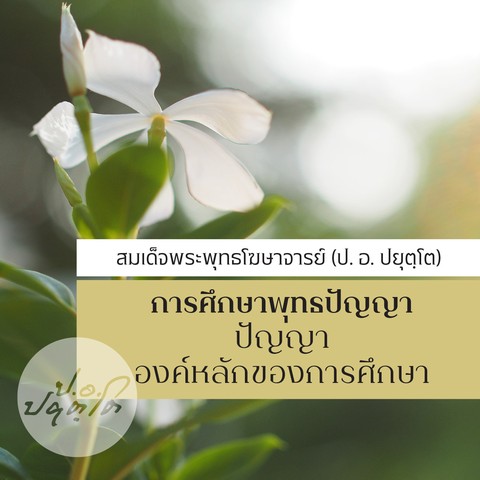 การศึกษาพุทธปัญญา ชุดที่ ๒ ปัญญา องค์หลักของการศึกษา