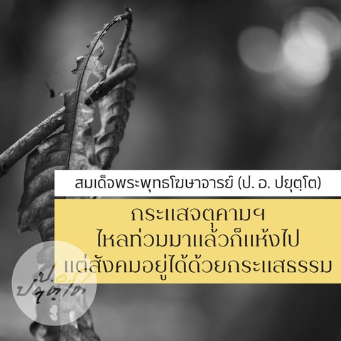 กระแสจตุคามฯ ไหลท่วมมาแล้วก็แห้งไป แต่สังคมอยู่ได้ ด้วยกระแสธรรม